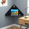 Floating Triangular Corner Computer Desk with Storage Shelf Wall-Mounted